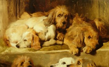 Hunde im Zwinger von Edwin Landseer
